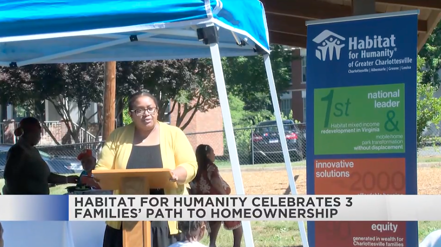 Three families celebrate homeownership in Charlottesville’s Fifeville neighborhood